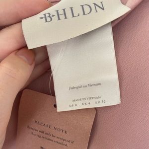 BHLDN size 0 Cali Satin MIDI bridesmaid dress (never worn)